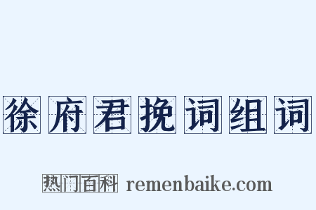 徐府君挽词组词是什么意思的图片